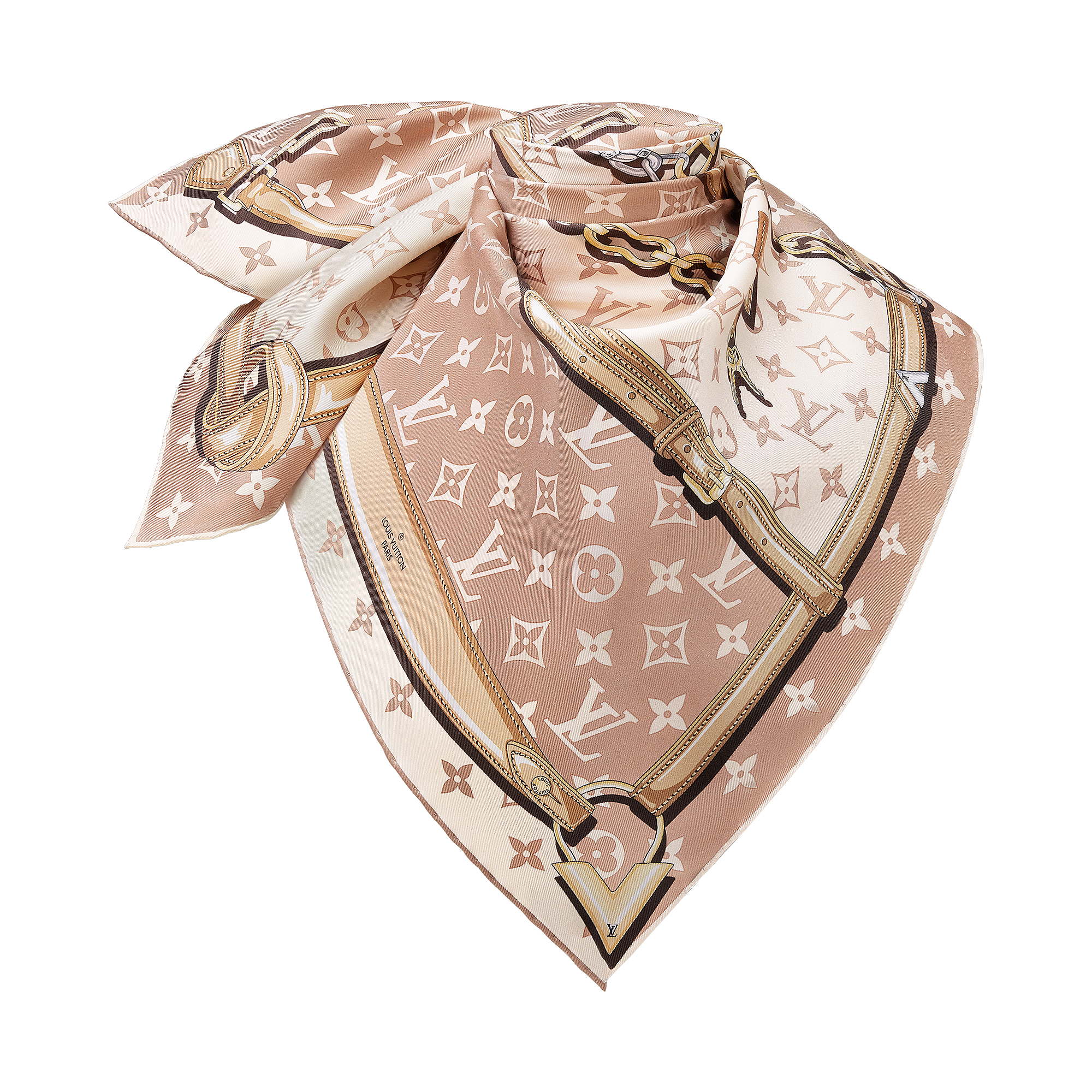 LOUIS VUITTON 路易威登 丝巾 M75120 中古美品 LV经典丝巾-LV经典丝巾